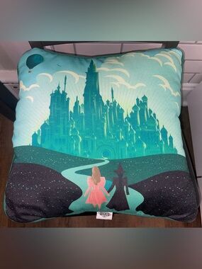 Wicked Emerald City Ahead Decorative Throw Pillow 16x16